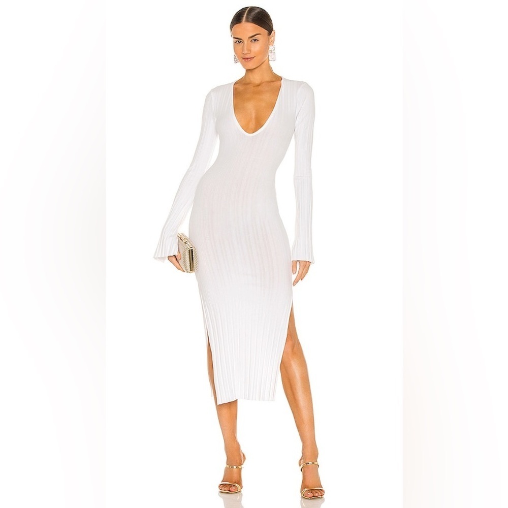 MICHAEL COSTELLO x REVOLVE Gemma Midi Dress in White - Size S  $158.